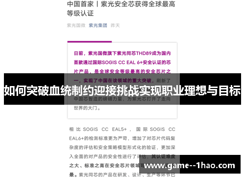 如何突破血统制约迎接挑战实现职业理想与目标